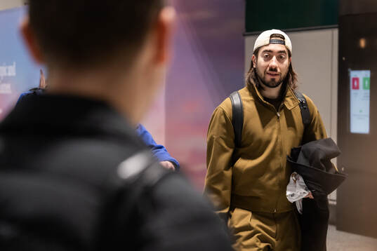 Mika Zibanejad of Sweden arrives