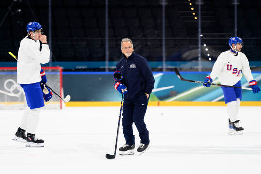 Assistant coach John Francis Tortorella of USA at an ice