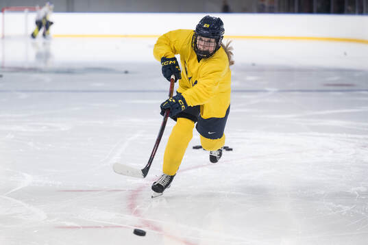 Felizia Wikner Zienkiewicz of Sweden at a ice hockey
