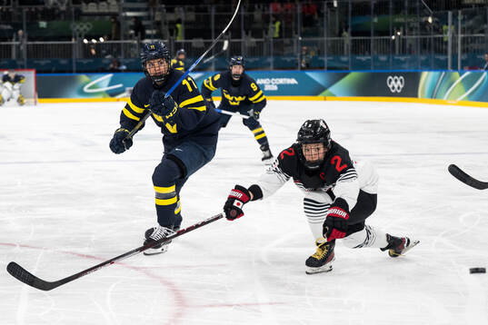 Josefin Bouveng of Sweden and Shiori Koike of Japan in the