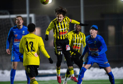 IFK Hässleholms Gustaf Winroth i träningsmatchen mellan