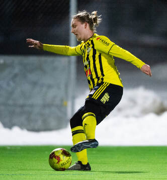 IFK Hässleholms Lucas Johnsson i träningsmatchen mellan