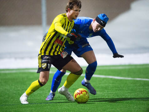 IFK Hässleholms Viggo Sigfridsson i träningsmatchen