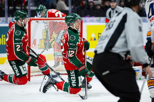 Frölundas Christian Folin och Max Friberg deppar