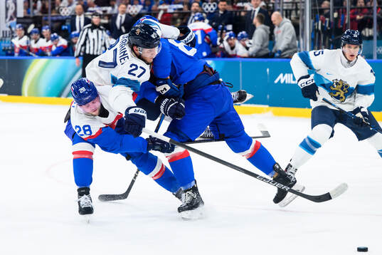 Martin Gernat and Erik Cernak of Slovakia against Eetu