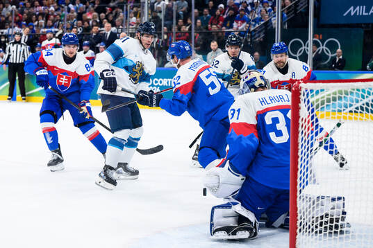 Miro Heiskanen of Finland in the men's ice hockey game