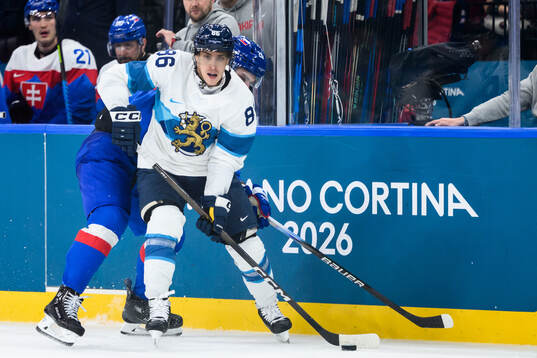 Teuvo Teräväinen of Finland in the men's ice hockey game