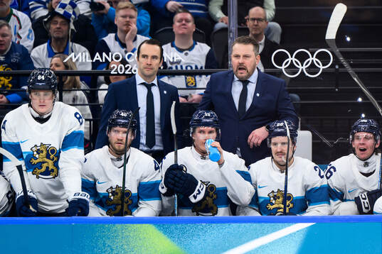 Head coach Antti Pennanen of Finland in the men's ice
