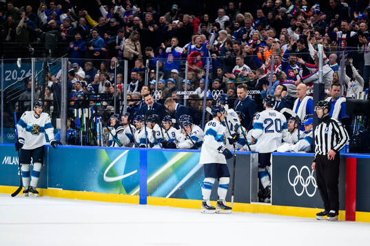 Players of Finland look dejected