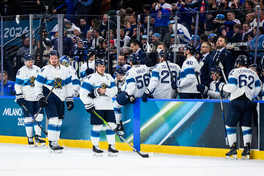 Players of Finland look dejected