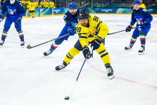 William Nylander of Sweden in the men's ice hockey game