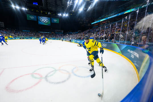 William Nylander of Sweden in the men's ice hockey game