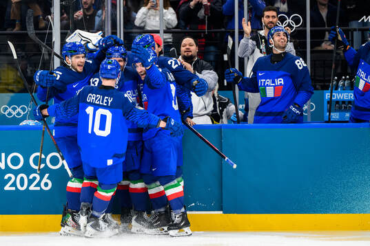 Matt Bradley of Italy celebrates
