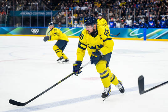 Erik Karlsson of Sweden in the men's ice hockey game