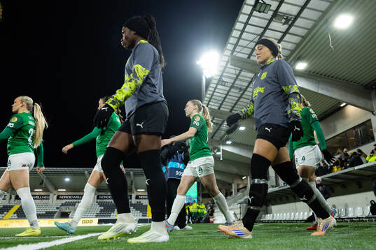 Monica Jusu Bah and Alva Selerud of Häcken