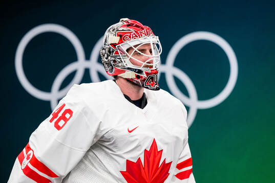 Goaltender Logan Thompson of Canada