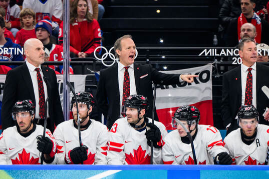Head coach Jon Cooper of Canada in the men's ice hockey