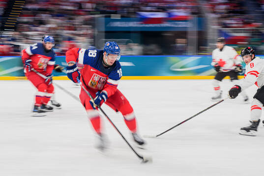 Ondrej Palat of Czech Replublic in the men's ice hockey