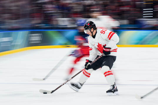 Mitch Marner of Canada in the men's ice hockey game between