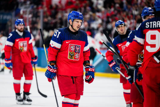 Radim Simek of Czech Replublic looks dejected