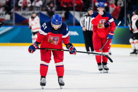 Radim Simek of Czech Replublic looks dejected