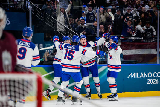 Brady Tkachuk of USA celebrates