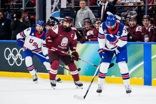 Auston Matthews of USA in the men's ice hockey game between
