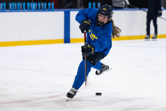 Felizia Wikner Zienkiewicz of Sweden at a ice hockey