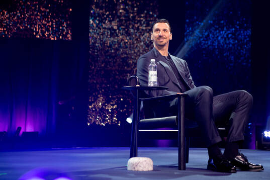 Former football player Zlatan Ibrahimovic speaks