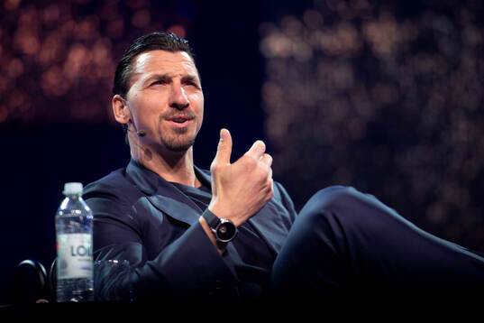 Former football player Zlatan Ibrahimovic speaks
