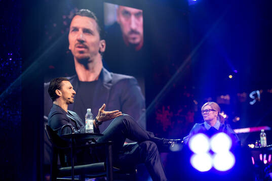 Former football player Zlatan Ibrahimovic speaks
