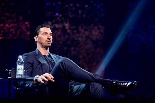 Former football player Zlatan Ibrahimovic speaks