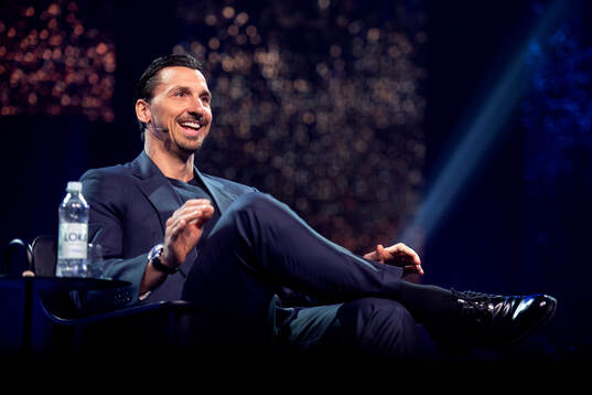 Former football player Zlatan Ibrahimovic speaks
