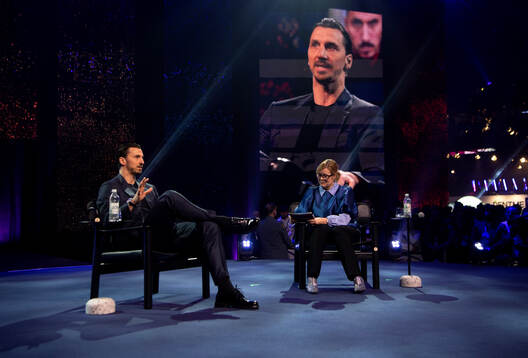 Former football player Zlatan Ibrahimovic speaks