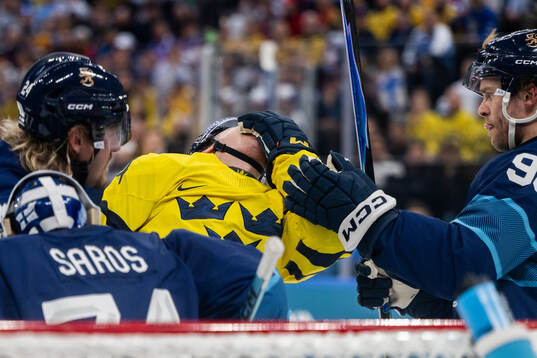 Joel Eriksson Ek of Sweden in the men's ice hockey game