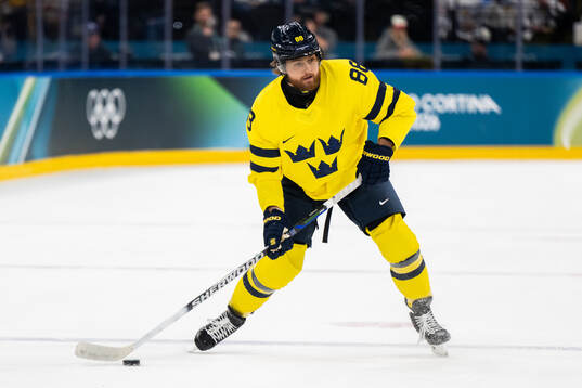 William Nylander of Sweden in the men's ice hockey game