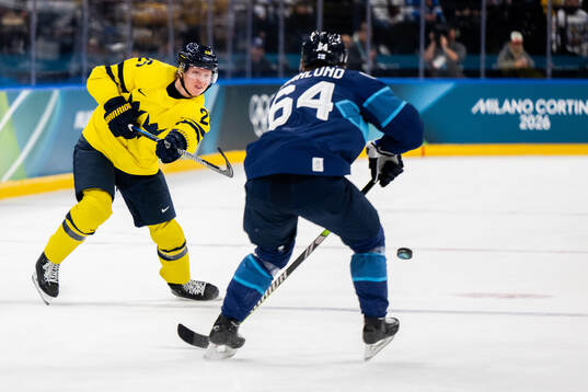 Rasmus Dahlin of Sweden in the men's ice hockey game