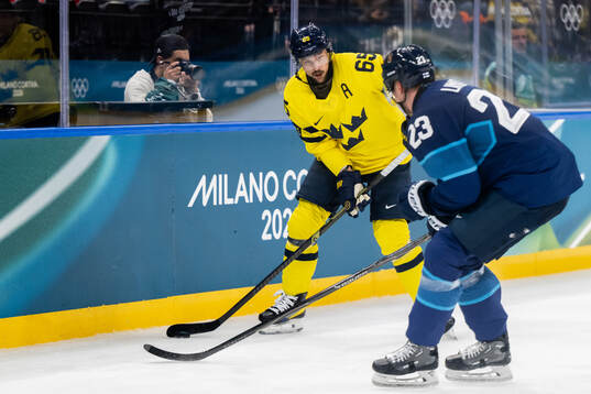 Erik Karlsson of Sweden in the men's ice hockey game