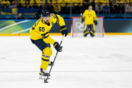 Erik Karlsson of Sweden in the men's ice hockey game
