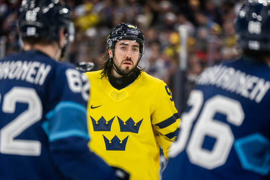 Mika Zibanejad of Sweden in the men's ice hockey game