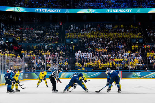 Spectators in the stands