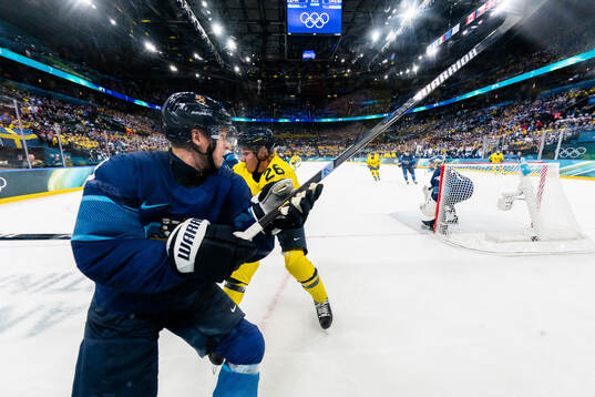 Olli Määttä of Finland and Rasmus Dahlin of Sweden in