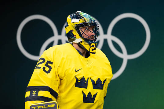 Goaltender Jacob Markström of Sweden