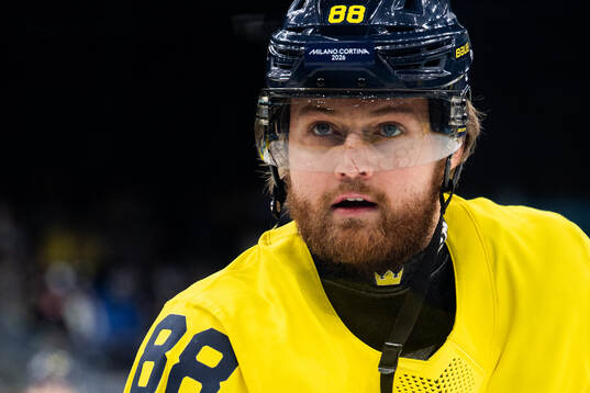 William Nylander of Sweden in the men's ice hockey game