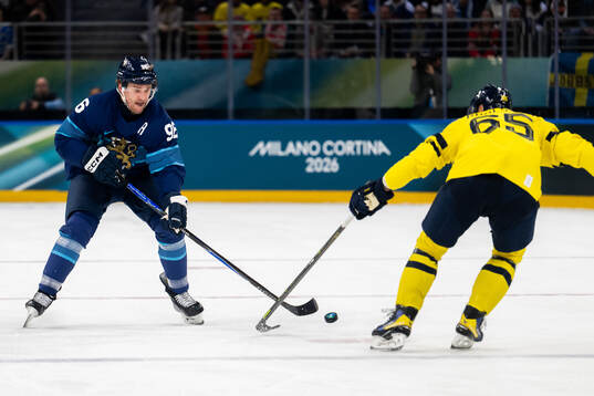 Mikko Rantanen of Finland in the men's ice hockey game