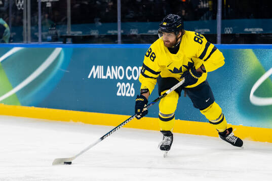 William Nylander of Sweden in the men's ice hockey game