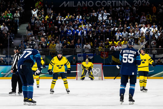 Mika Zibanejad of Sweden looks dejected