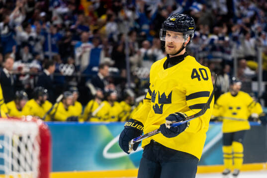 Elias Pettersson of Sweden looks dejected