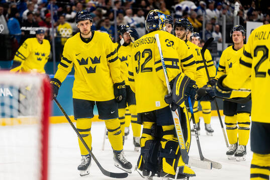 Philip Broberg of Sweden looks dejected