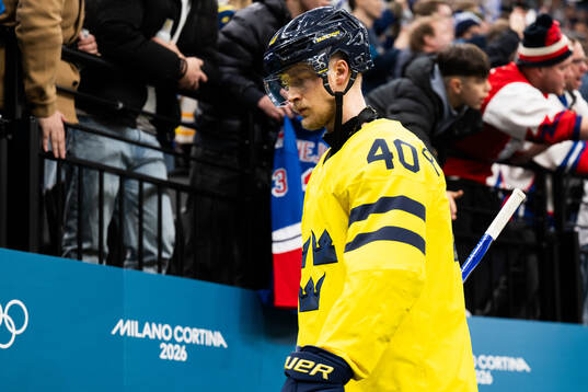 Elias Pettersson of Sweden looks dejected